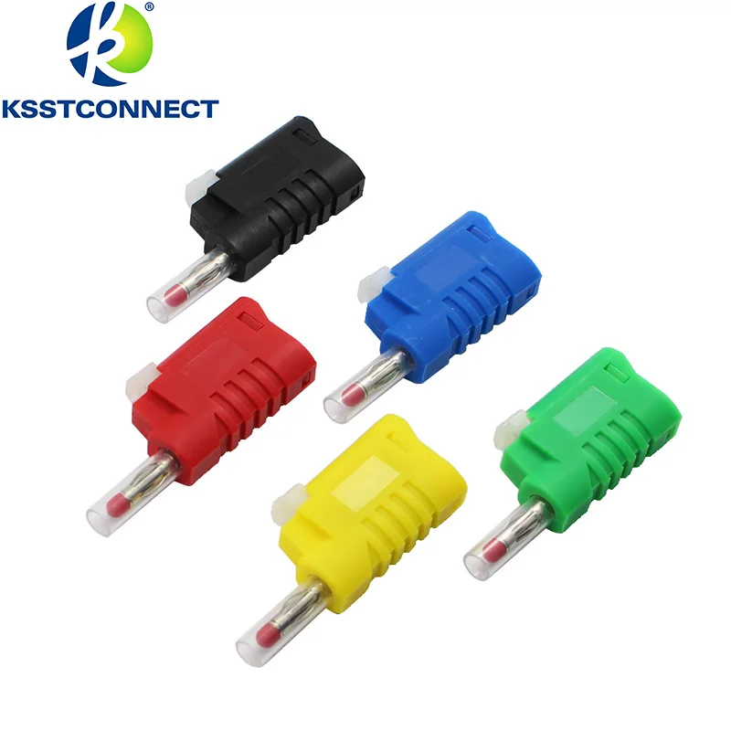 

BP451 4mm Quick Assembly Stackable banana Plugs with Retractable Shrouds 60v 32a Black Red