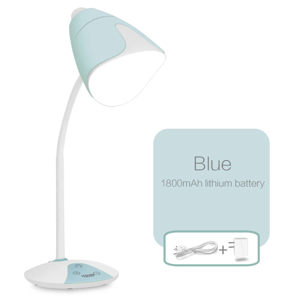Interruptor de Toque Proteção para os Olhos Lâmpada de Mesa com Luz Candeeiro de Mesa Levou Cores Flexo Leitura Noturna Dimmer Usb Recarregável Lâmpadas Luz 3 4 Interruptor de Toque LEVOU Luz 3 Cores