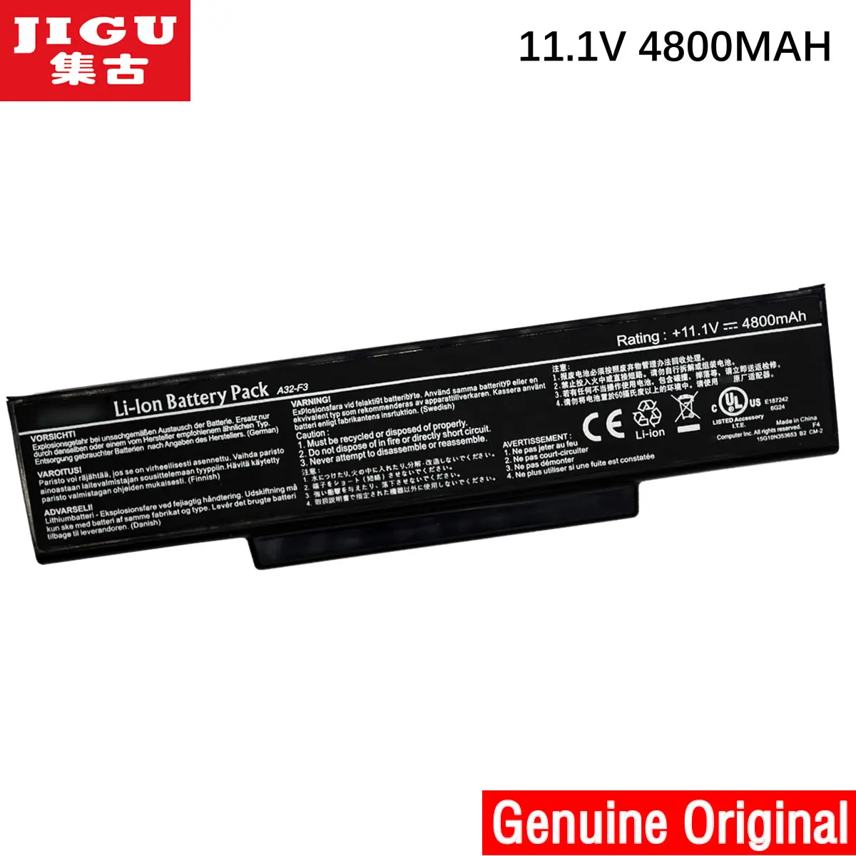 JIGU A32-F3 Original laptop Battery For Asus A9 F2 F2F F2J F3 F3E F3F F3H F3J F3L F3P F3Q F3T F3U F3SA JIGU A32-F3 Original laptop Battery For Asus A9 F2 F2F F2J F3 F3E F3F F3H F3J F3L F3P F3Q F3T F3U F3SA