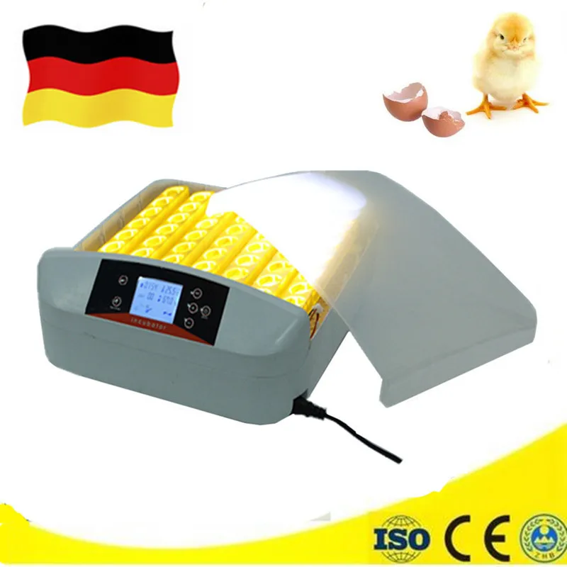 

Hot Sale 80W Automatic 56 Eggs Incubator Digital LED Turner Chicken Duck Eggs Poultry Incubation Tray Hatching Tools