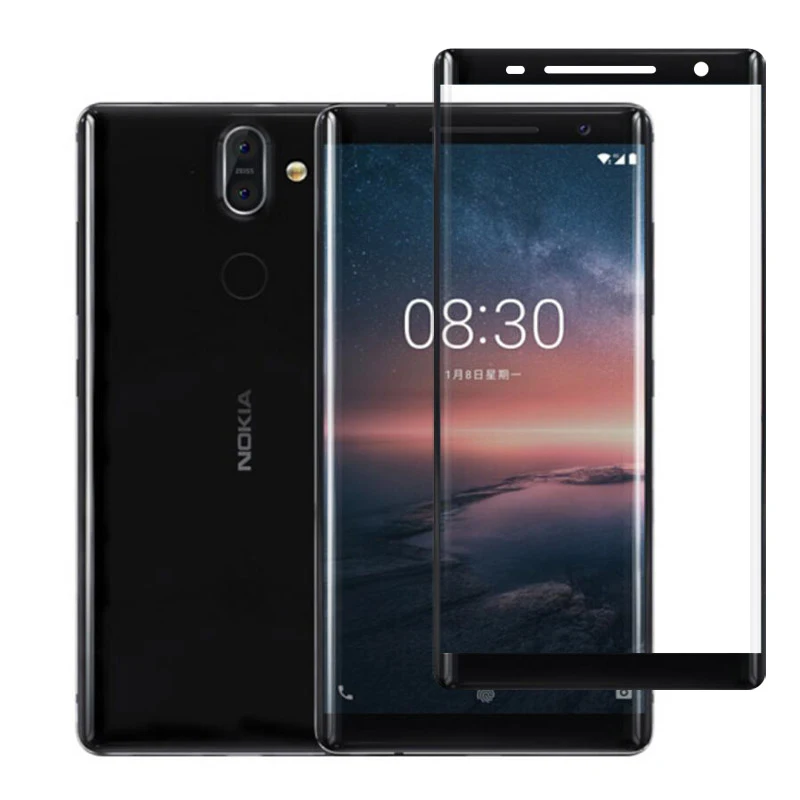 

3D Curved Tempered Glass For Nokia 8 Sirocco Full Cover 9H Protective film Explosion-proof Screen Protector For Nokia 8S