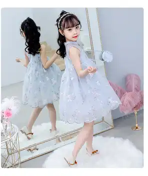 Big Girls Princess Cheongsam Bow Dress With Bag Children New Fashion Dresses 1.3kg#68