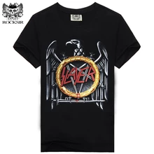 Rocksir band SLAYER, дизайнерская мужская футболка, высокое качество, хлопок, короткий рукав, Повседневная Мужская рок-футболка, брендовая одежда, футболки# SFY11