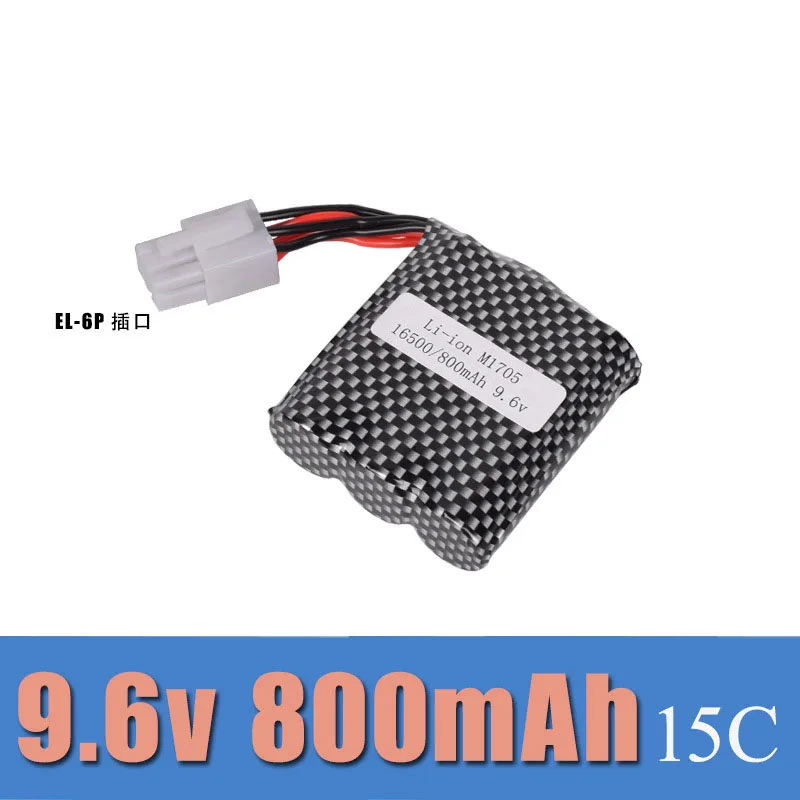 9 6V 800mAh EL 6P big foot off road high speed vehicle charging lithium font b