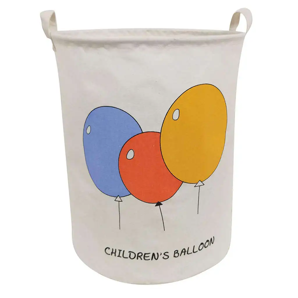 Большой размер корзины для хранения с ручкой, складной и удобный Домашний Органайзер контейнеры для детских игрушек, детская одежда(воздушный шар - Цвет: Photo Color