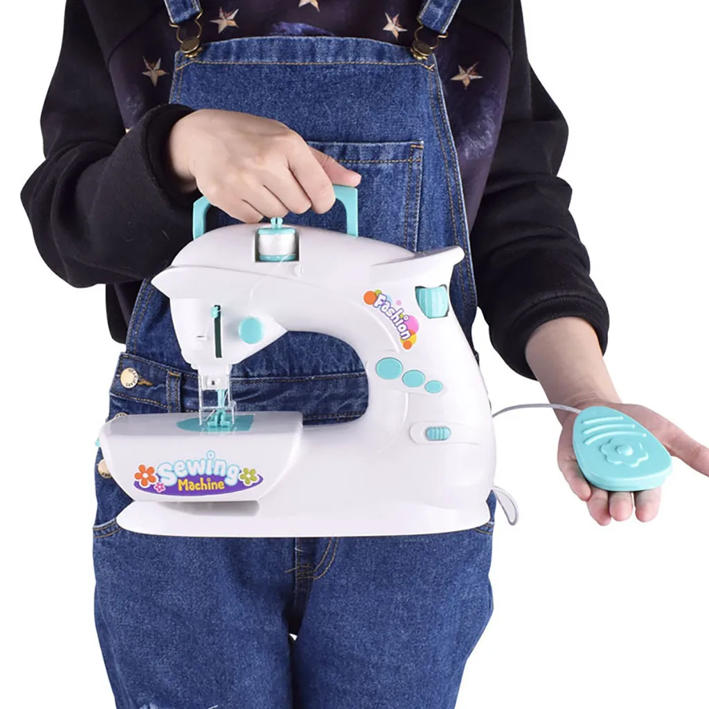Children Pretend Role Play Electric Sewing Studio Machine Sew