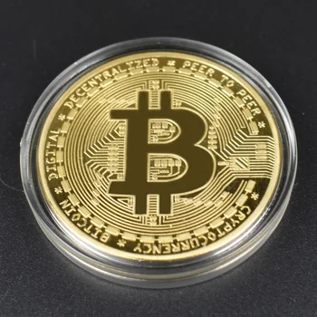 Cheap Bitcoin Coin Bit Cryptocurrency BTC Coin Ripple Metal Physical Coin With Plastic Shell