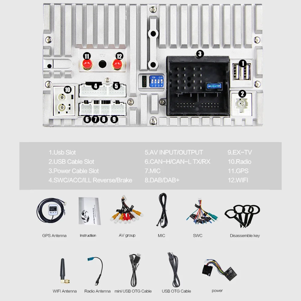 Flash Deal Eunavi Octa Core 4GB RAM 2 din Android 9.0 7