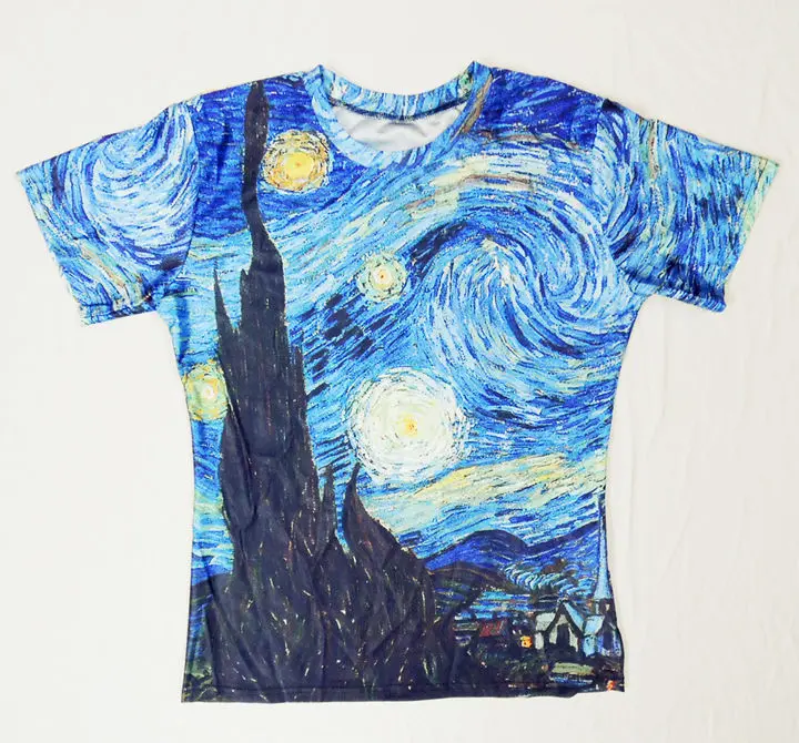 Unisex Women men 3D T Shirts Vincent Willem van Gogh's works The Starry