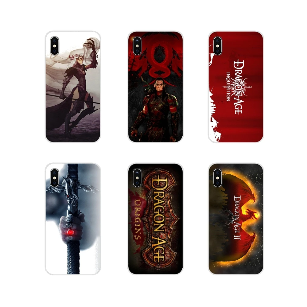 

For Apple iPhone X XR XS MAX 4 4S 5 5S 5C SE 6 6S 7 8 Plus ipod touch 5 6 Dragon Age Game Poster Accessories Phone Shell Covers