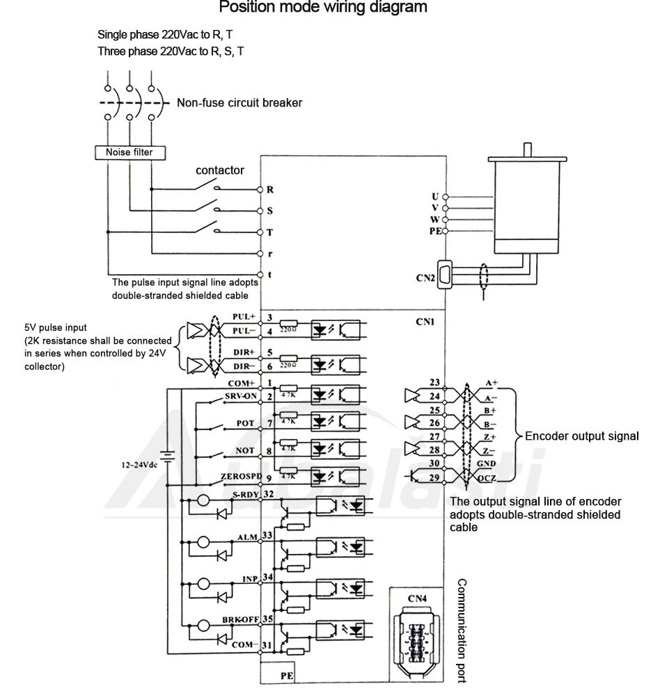 Leadshine 200 Вт Серводвигатель ACM6002L2H-B0-D-SS V1.0+ сервопривод L5-400Z входное напряжение AC220V скорость 3000 об/мин