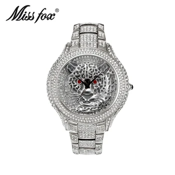 

Miss Fox Top Brand Fashion Ladies Watches gold Starry Stainless women watch round case Tiger Quartz Analog Wristwatches montre