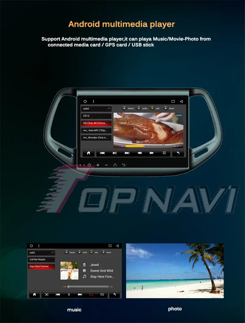 dvd player auto For Jeep Compass 2016