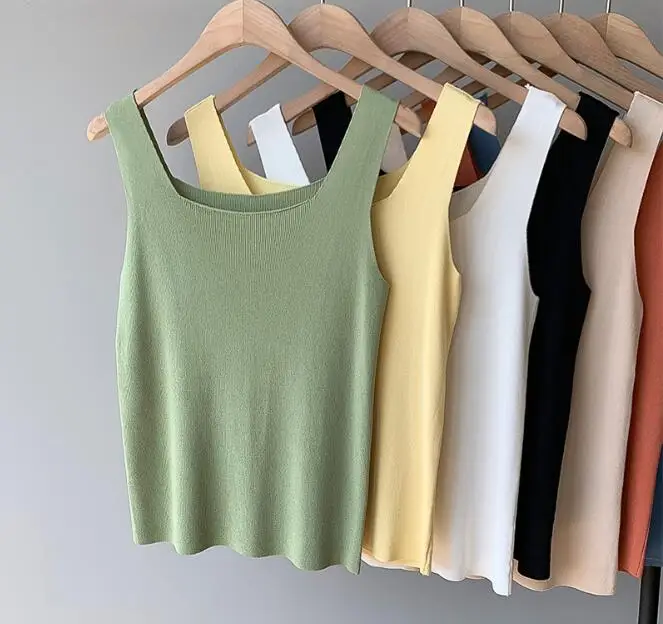 Женский летний Трикотажный жилет без рукавов 2020|Майки| |
