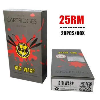 

BIGWASP Gray Disposable Needle Cartridge 25 Curved Magnum (1025RM) 20Pcs/Box Free Shipping