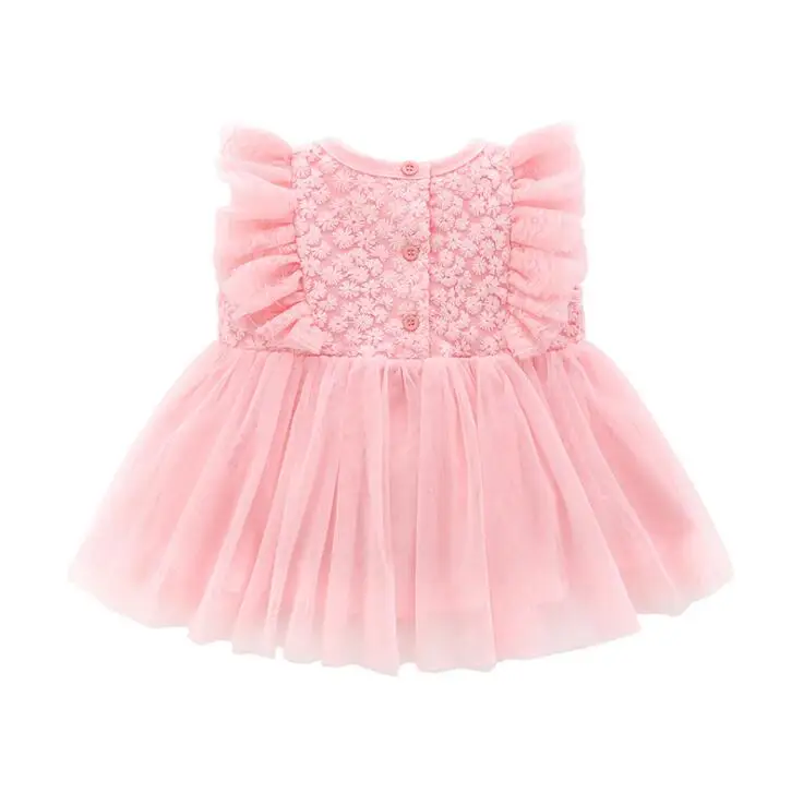 Baby Girl dress Newborn Kids Lace tutu Wedding party dresses for girls Embroidery floral Sweet children dress clothes