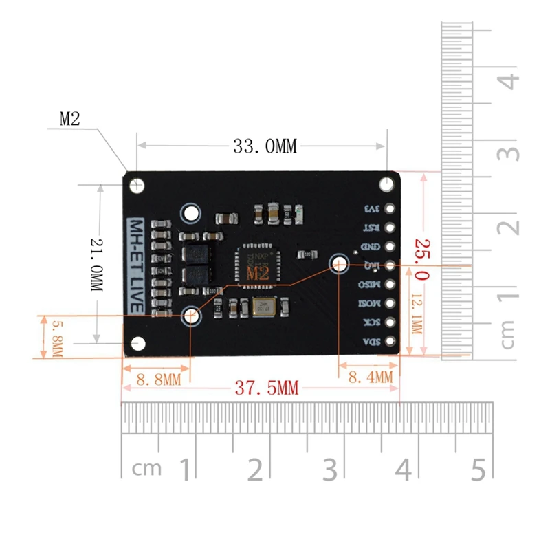 Мини Rc522 Rfid модуль датчика считыватель карт писатель модуль IEC Iic интерфейс Ic карта Rf модуль датчика ультра-маленький Rc522 13,56 МГц#8