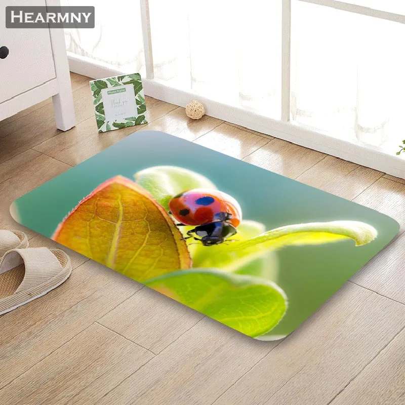 Online HEARMNY Neue Ankunft Fußmatte Marienkäfer Home Matte Maschine Gemacht Anti Slip Teppich Wohnzimmer Flur Bad Matte Für Kinder geschenk