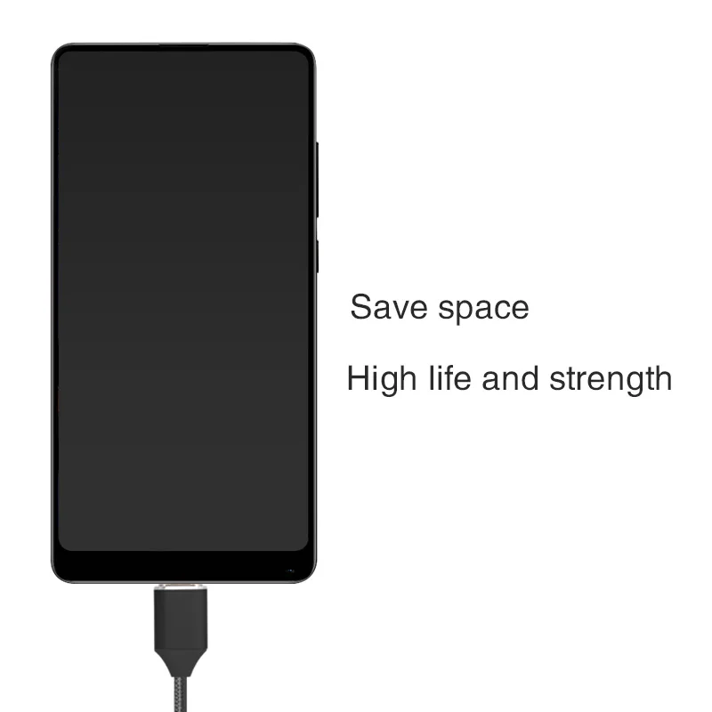 Sobrevolar magnético Micro USB Cable de Nylon trenzado de Cables de teléfono móvil para Samsung Huawei Android 1 m de carga rápida Cable de datos
