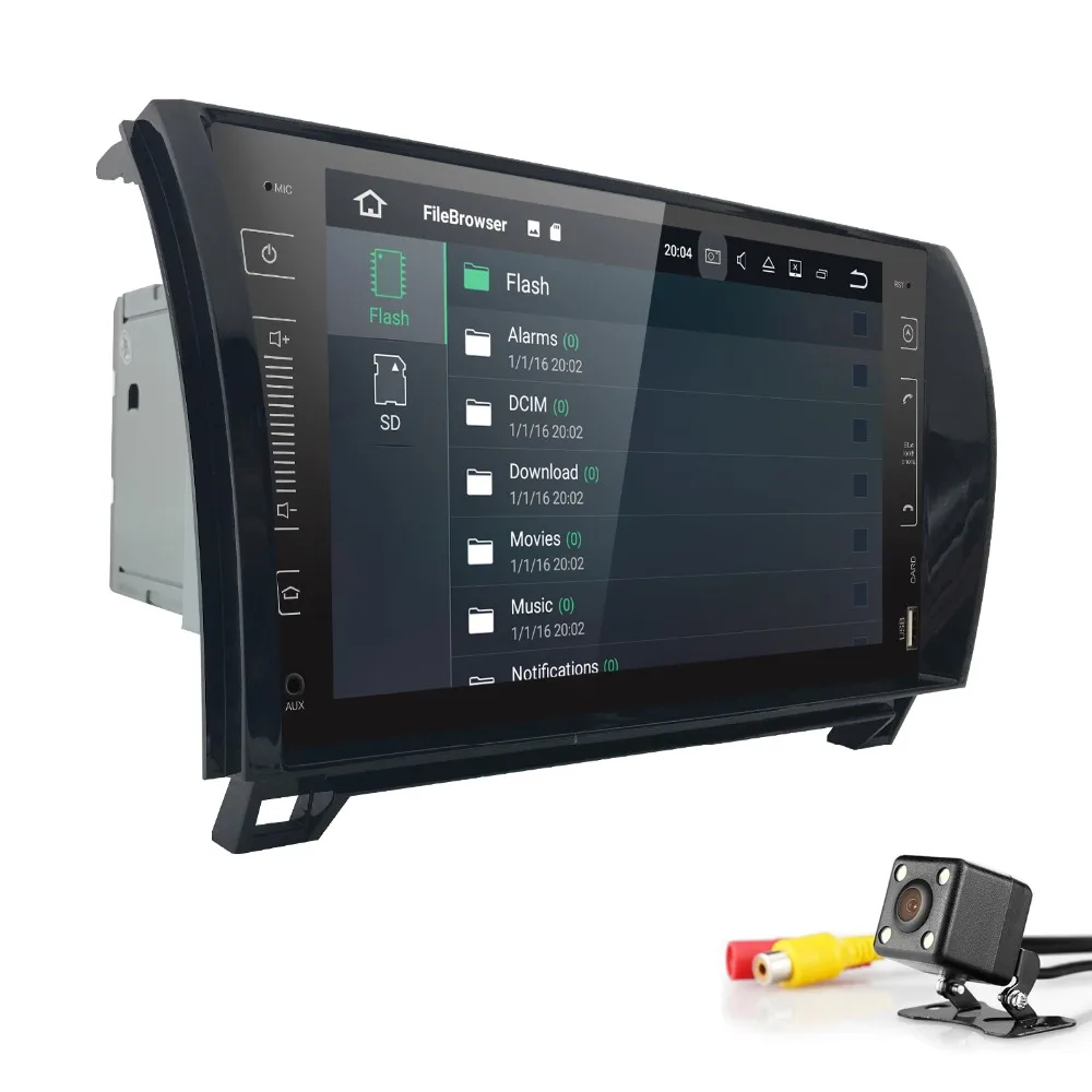 Сенсорный экран Android 8 0 2 Din 9 дюймов Автомобильный без DVD GPS для Toyota Tundra Sequoia 2008 2013