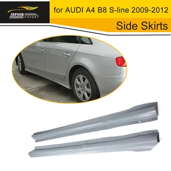 

PU Auto Body Aprons Side Skirts for AUDI A4 B8 S-line 2009-2012 2PCS