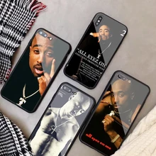 2Pac Tupac Amaru Shakur Makaveli чехол из закаленного стекла для телефона для iPhone 6 6plus 7 plus 8 8plus 5 5S 5C SE для iPhone X XR XS Max