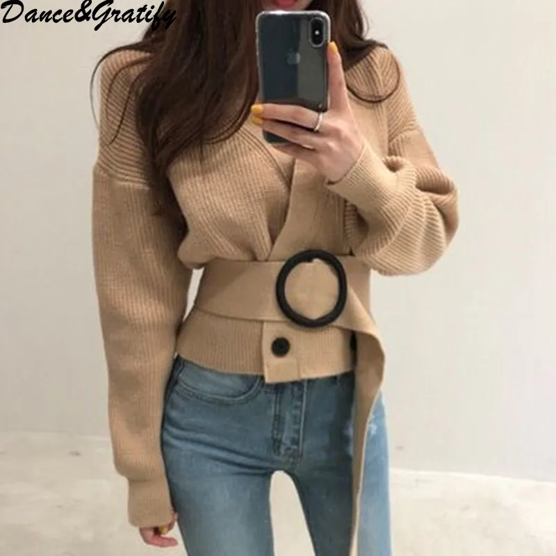 Meilleur Nouveau automne hiver haute qualité femmes Double boutonnage surdimensionné Cardigans amples décontracté col en v Chic tricot pull veste manteau