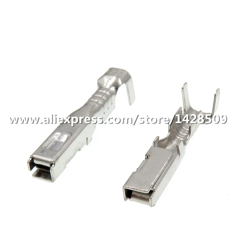 

100 PCS Automotive Connector Wiring Copper Terminal Tinned DJ627-F2.2A Plug Spring Plug Crimping Terminals