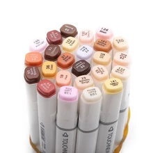 Touchnew 10/20/24/30 Цвета серого маркер кожу тон двойная головка c чернилами на спиртовой основе маркеры для рисования маркер для рисования товары для рукоделия