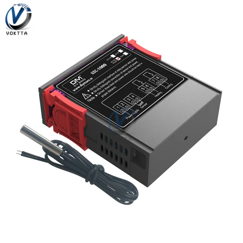 STC-1000 AC 110V 220V 10A светодиодный цифровой регулятор температуры Терморегулятор термостат инкубатор с нагревателем и охладителем-50-110