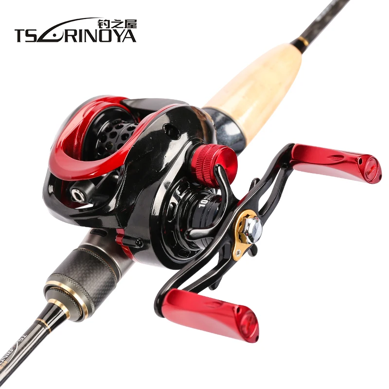 Рыболовная катушка TSURINOYA для рыбалки Combo XF 50 Baitcasting 1 89 м UL кастинговое удилище + 100