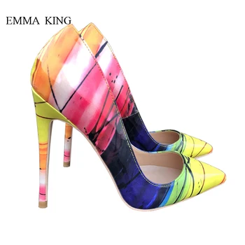 

Hot Sales Women Pumps Fashion Design High Heels Shoes Patent Leather High Quality Talon Femme Sexy Casual Single Shoes Woman 43