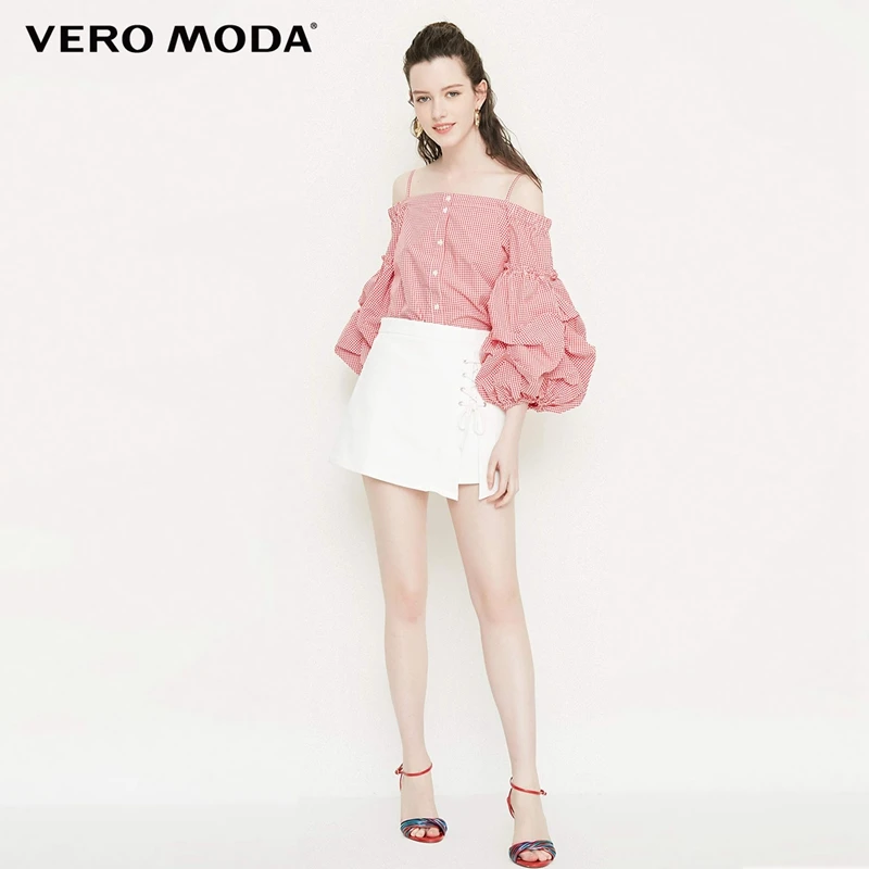 

Vero Moda 2019 New Women's Off-shoulder Straps 3/4 Sleeves Blouse Shirt|318331506
