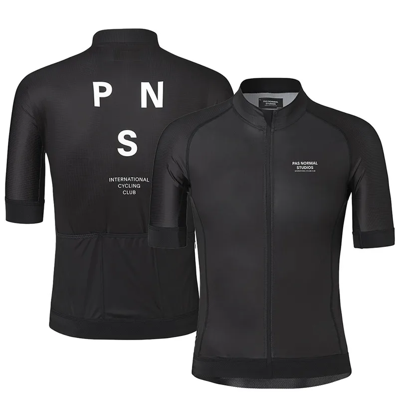 Offerte Pro Team PNS 2019 Estate Manica Corta Ciclismo Jersey Per Gli Uomini Quick Dry MTB Della Bicicletta Della Bici Magliette e camicette di Usura Dei Vestiti Del Silicone non slip