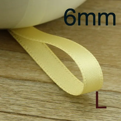 New 6mm Polyester Riband Single Face satin ribbons DIY hair accessories bowknot materials 10Mlot_19