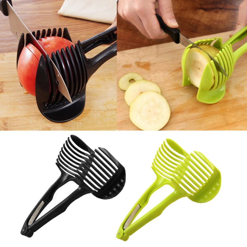 

Slicer Clip Kitchen Fruit Vegetable Food tools Handheld Cake Lemon Tomato Cutter Shredder Divider Multi-function Slicer Clip