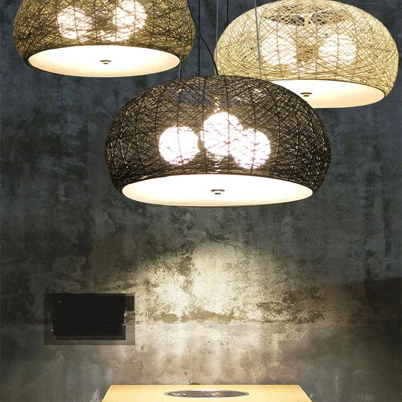 

Simple bamboo and rattan chandeliers libraries restaurante bedroom lights personalized cafes home lights ZA zb49