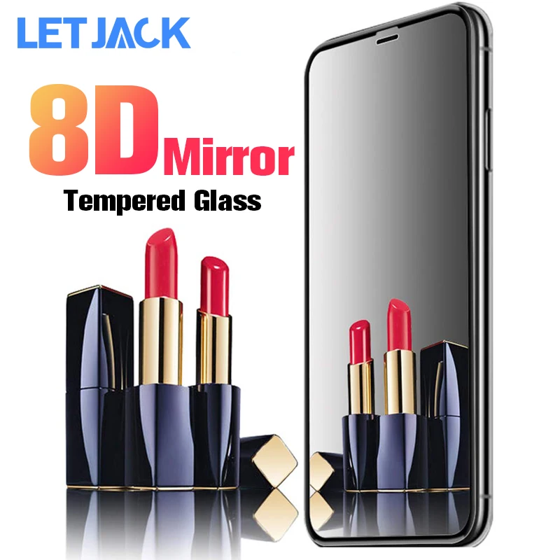 8D полноэкранное зеркало закаленное стекло для iPhone 7 8 6S Plus Защита экрана X XS Max XR
