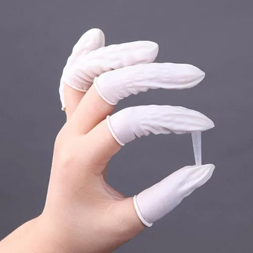 100 шт одноразовые латексные напальчники для нейл-арта защитные насадки для пальцев перчатки инструменты для ногтей ongles materiel Professional