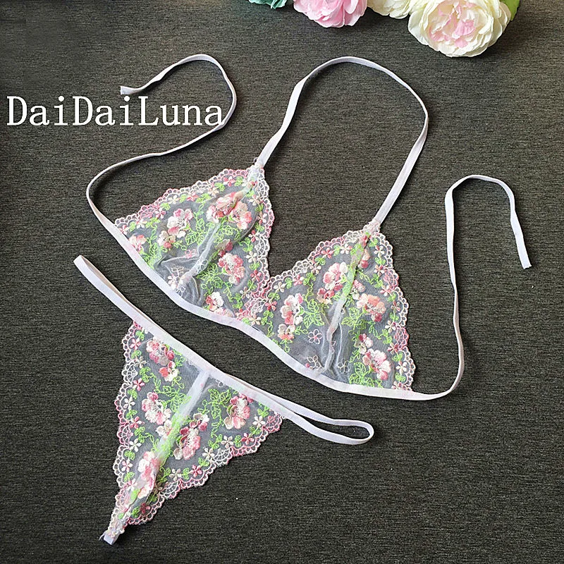 

DaiDaiLuna Women Sexy Bra Set Embroidery Sexy Beach Bra Lace Underwear Set Push Up Sexy Bra set