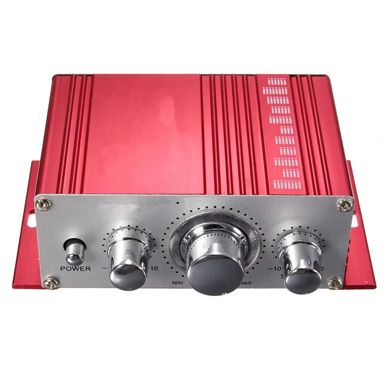 12 V Venta caliente Mini Hi-Fi Stereo amplificador de Audio MP3 Auto 2 Cananal estéreo DVD altavoz Azul Rojo amarillo