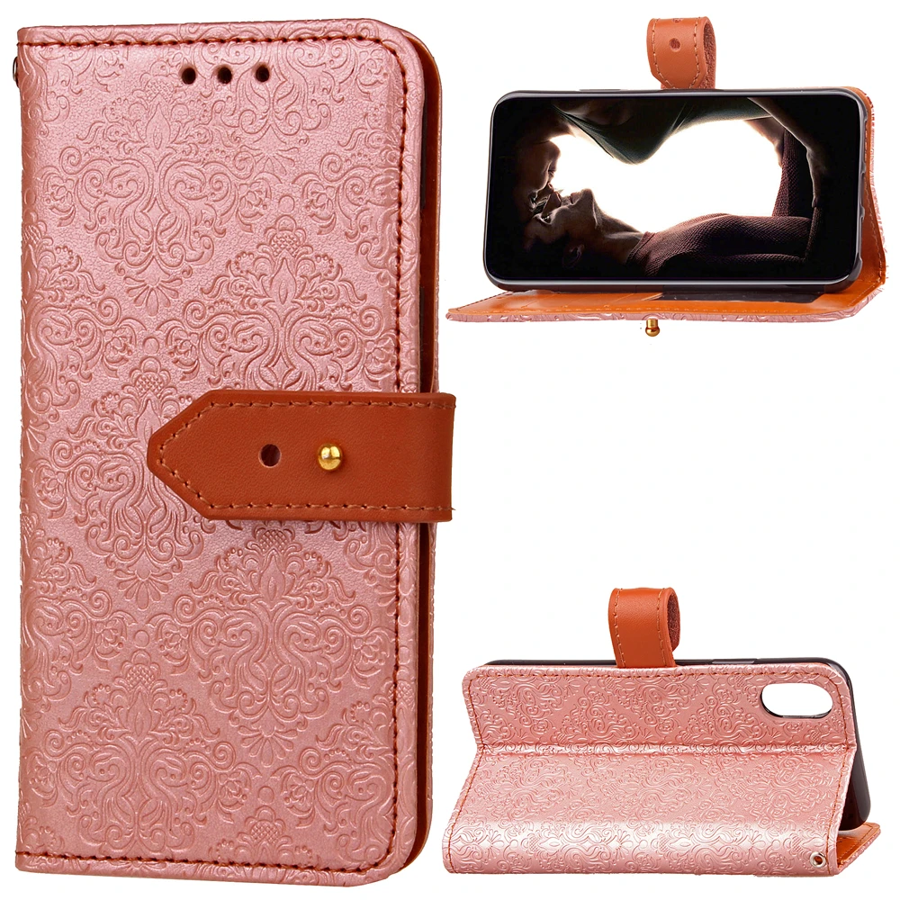 

Luxury flower Wallet TPU PU Leather Case For Apple iphone X Flip Stand Phone bag Cover for iphone X iphonex cases Fundas capa