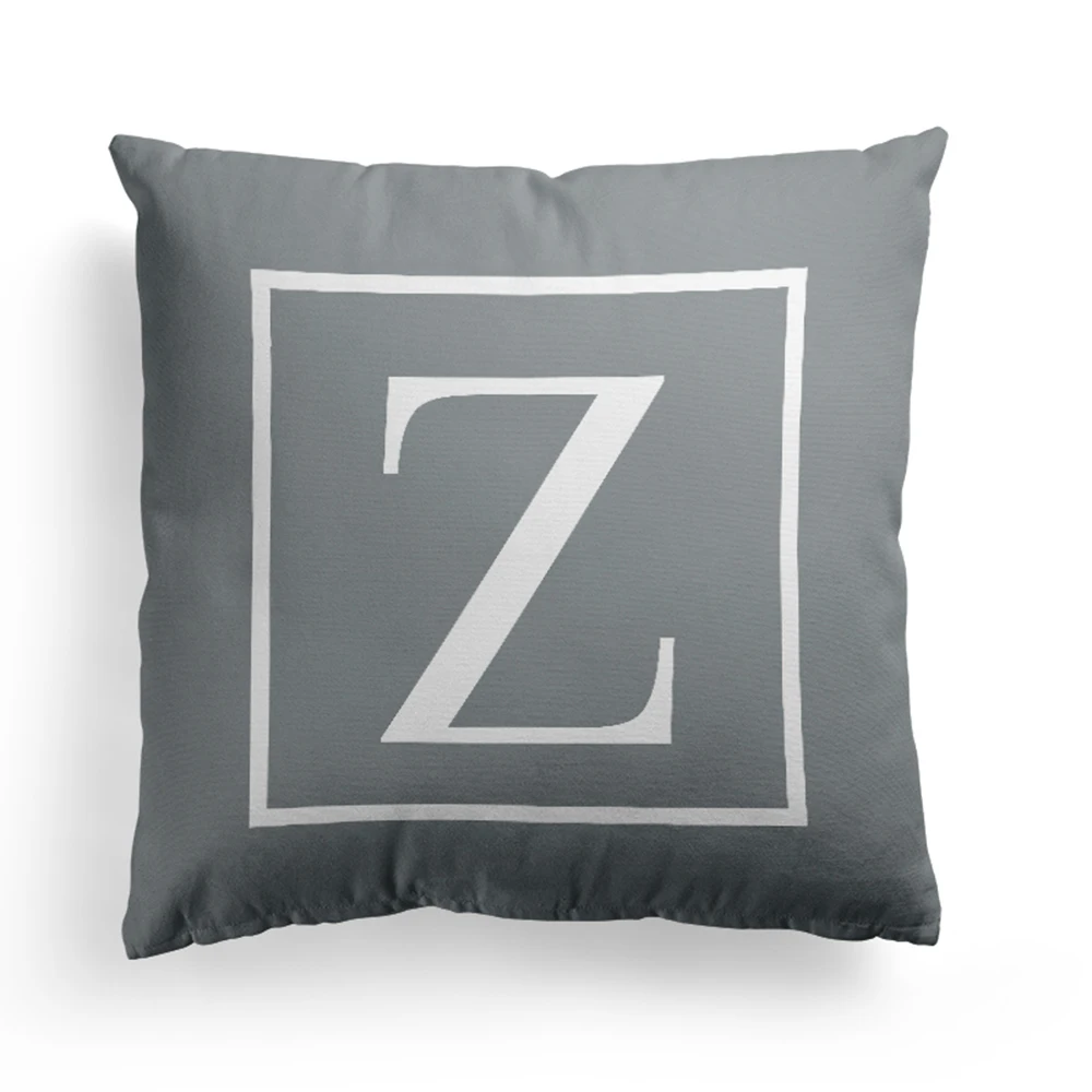 Простая Наволочка на подушку серый фон украшение из букв очень мягкая подушка 45*45 наволочка см - Цвет: zhuazhi1-26