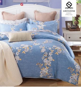 

Unique Blue Jacquard Flowers Printed 100% Cotton Duvet Cover Bedding Sets Hotting Selling 2016