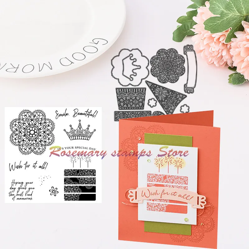 

Rosemary stamps Wish For It All Bundle Stencils die and stamps for DIY Scrapbooking/photo Album stamps Decorative Embossing DIY