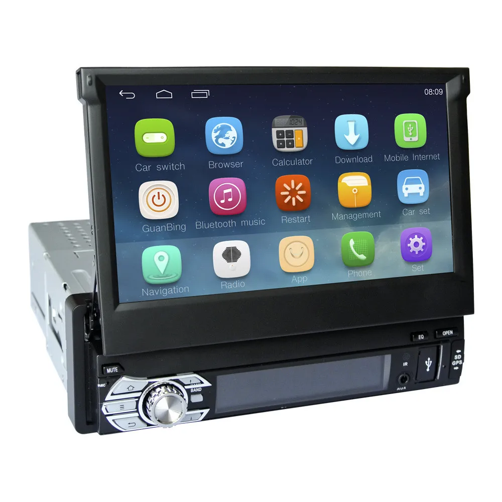 Discount Andriod GPS navigation Car Radio Bluetooth V2.0 Car Stereo Audio Player In-dash Single Din Mp3 Player USB MP3 WMA Radio Player 5