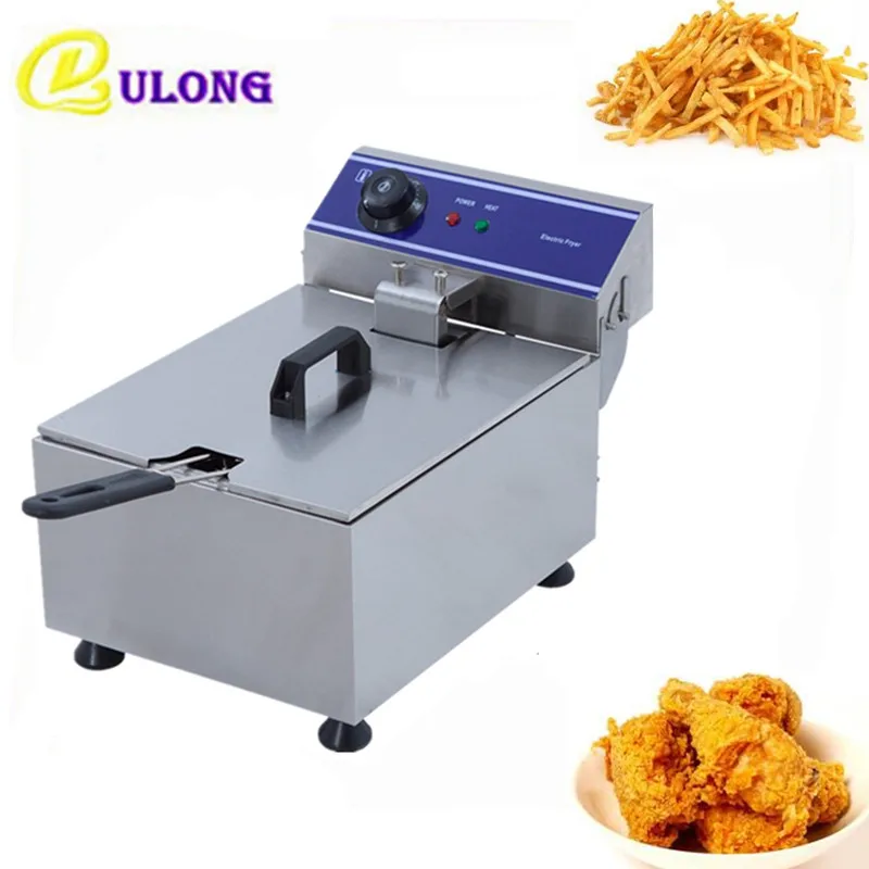 

Multi-function Electric Deep Fryer Stainless Steel Small Home Use Commercial Oil Fat Frying Machine Grill Fried Equipment Tool