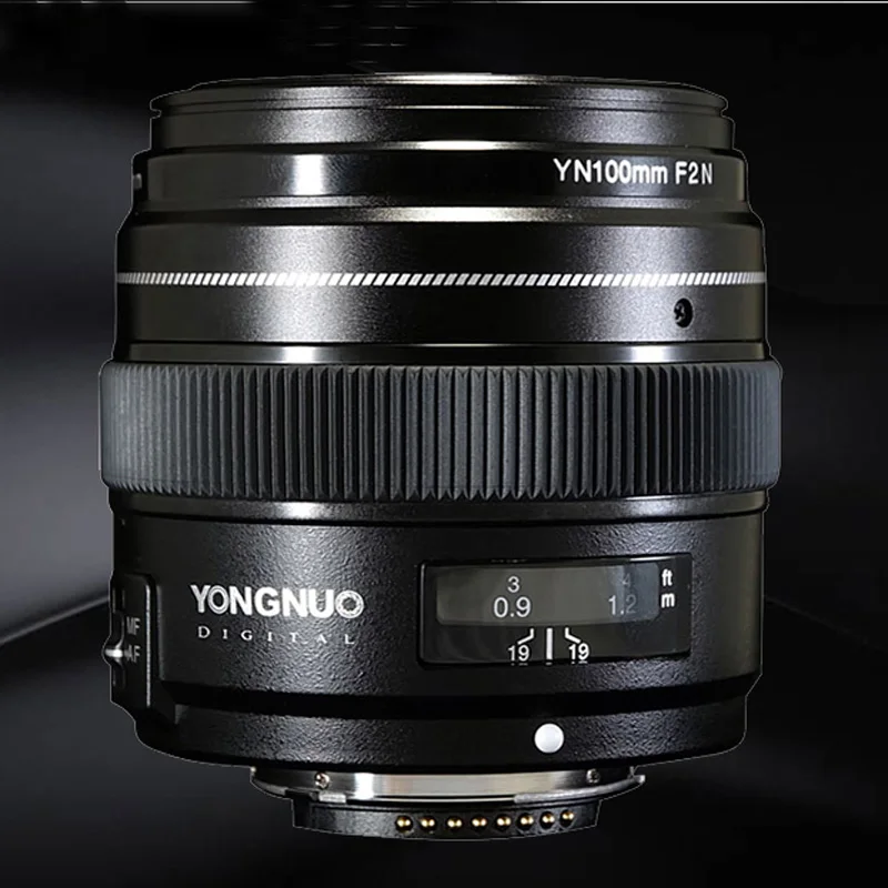 Объектив YONGNUO YN100mm F2N AF/MF Средний телеобъектив Prime 100 мм с яркой большой диафрагмой