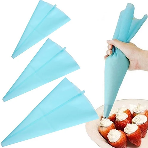 

Baking DIY Silicone Reusable Icing Piping Cream Pastry Bag Cake Decorating Tool