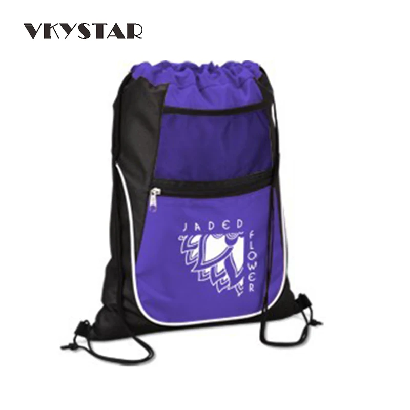Women Men Drawstring Bag Pouch Beach Backpack Mesh Zipper ...